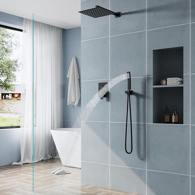 WELLFOR 12-In Wall Mounted Rain Shower Faucet - Image 14