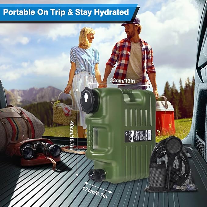 Portable Camping Shower with 5 Gallon Water Jug, 6000mAh Rechargeable Outdoor - Image 5