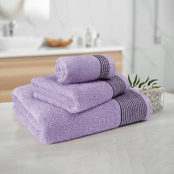 Belizzi Home Ultra Soft 3 Pack Cotton Towel Set, Contains a Bath Towel 28x55 - Image 2
