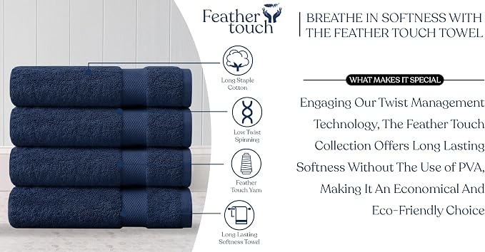 Delara Organic Cotton Luxuriously Plush Bath Sheet Pack of 4 | GOTS & OEKO-TEX - Image 7