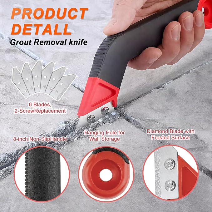 BDS-HOME 23 Pack Grout Removal Tool Kit, 2 Tile Grout Saws - Image 4