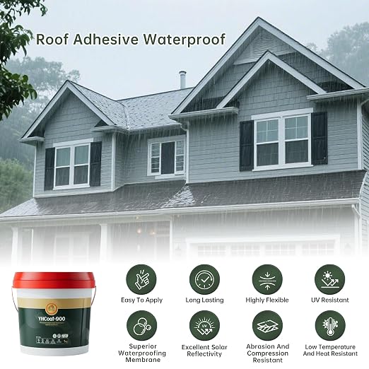 35 oz White Roof Sealant Waterproof, Elastomeric Roofing Coating Liquid - Image 5