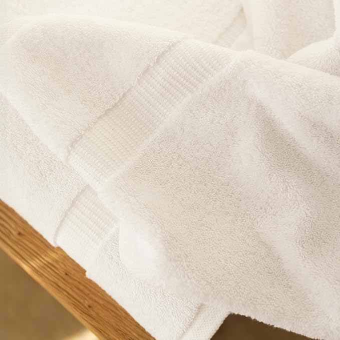 SALBAKOS 100% Turkish Cotton Extra Large Bath Sheet Set of 2 35x70 inch | - Image 3