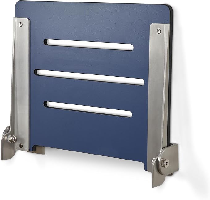 18 inch Silhouette Slimline Folding Wall Mount Shower Bench Seat - Image 9