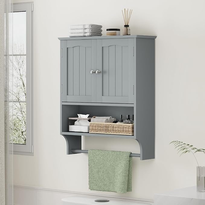Smuxee Grey Bathroom Cabinet Wall Mounted - Image 9