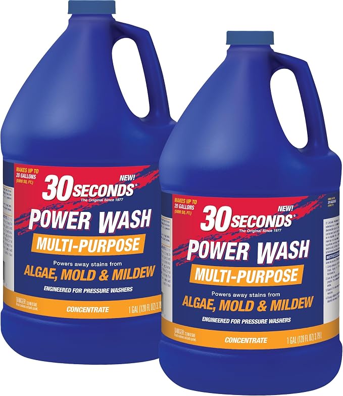 30 SECONDS Pressure Washer Concentrated Cleaner – Power Cleans Stains from Algae by 30SECONDS