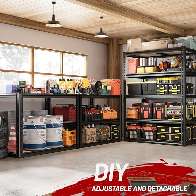 2050LBS Storage Shelves Heavy Duty 5 Tier Garage Storage Shelving, Adjustable - Image 6