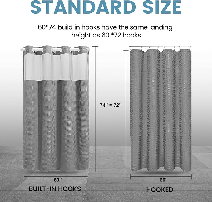 Stall No Hook Shower Curtain - Image 7