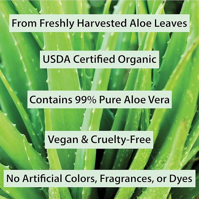 Organic Aloe Vera Gel for Skin, After Sun Care - Image 4