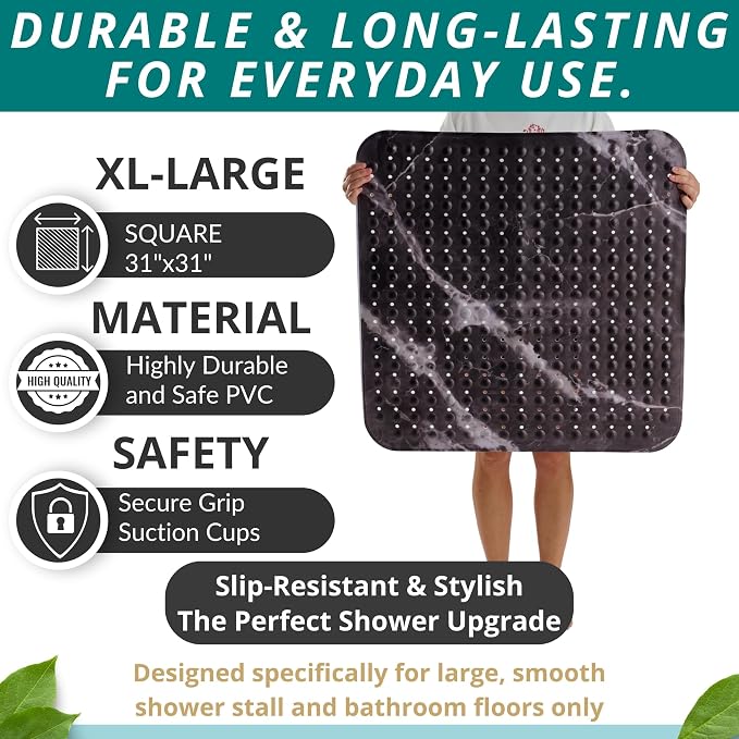 ENKOSI Extra Large Square Non Slip Shower Mat - Image 3