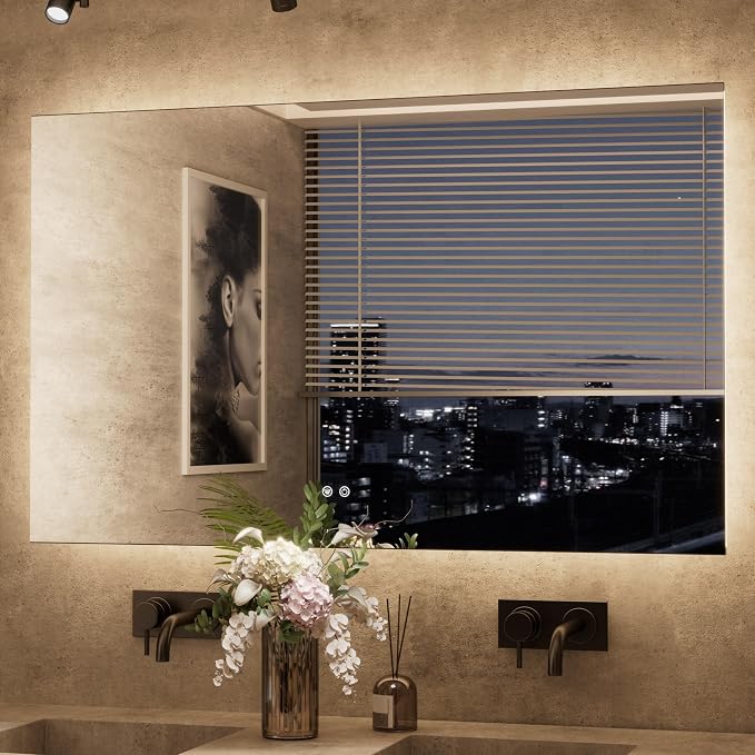 TETOTE 60 x 36 Inch LED Backlit Bathroom Mirror by TETOTE