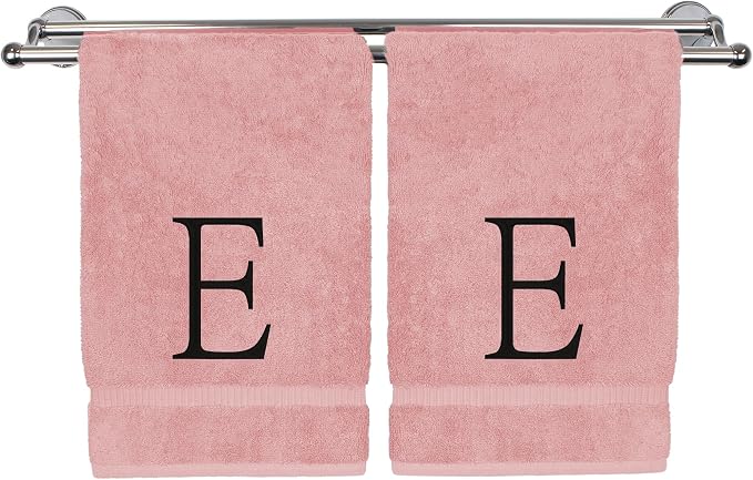 Monogrammed Hand Towel, Personalized Initial Gift, Extra Absorbent 100% Turkish by BareCotton