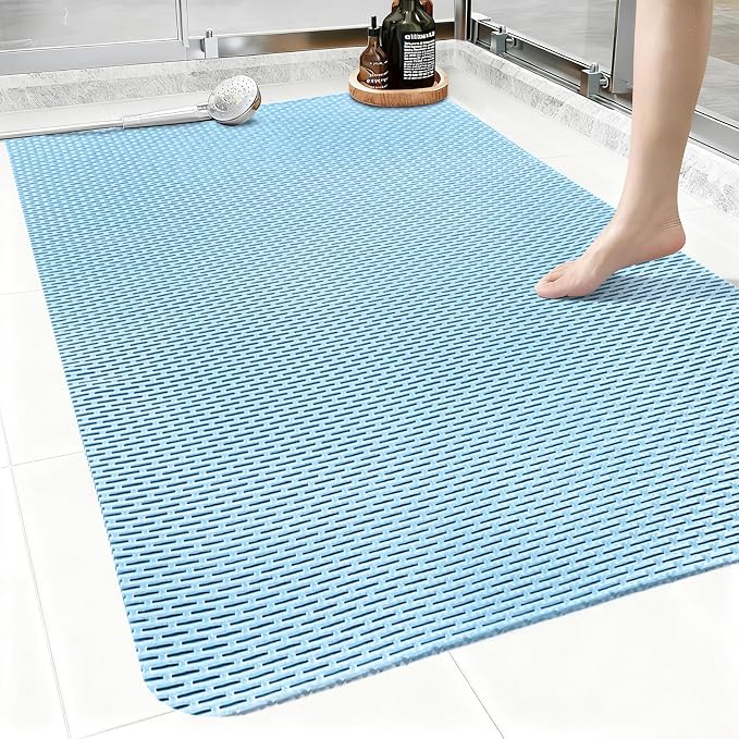 Non Slip Shower Mat: 35"x24" Extra Large Shower Mats by EIVINJE