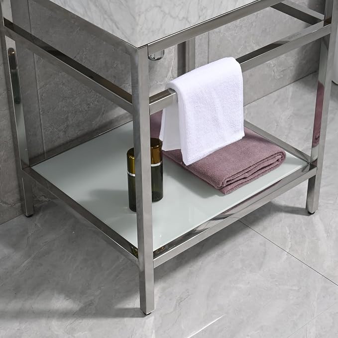 GESIPOR Bathroom Carrara Marble Vanity - Image 5