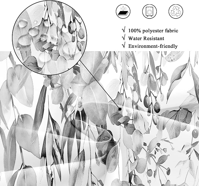 Riyidecor Small Stall Rv Narrow Single Shower Curtain - Image 6