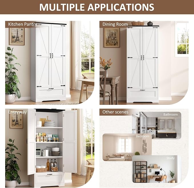 Vongrasig Kitchen Pantry Storage Cabinet - Image 6
