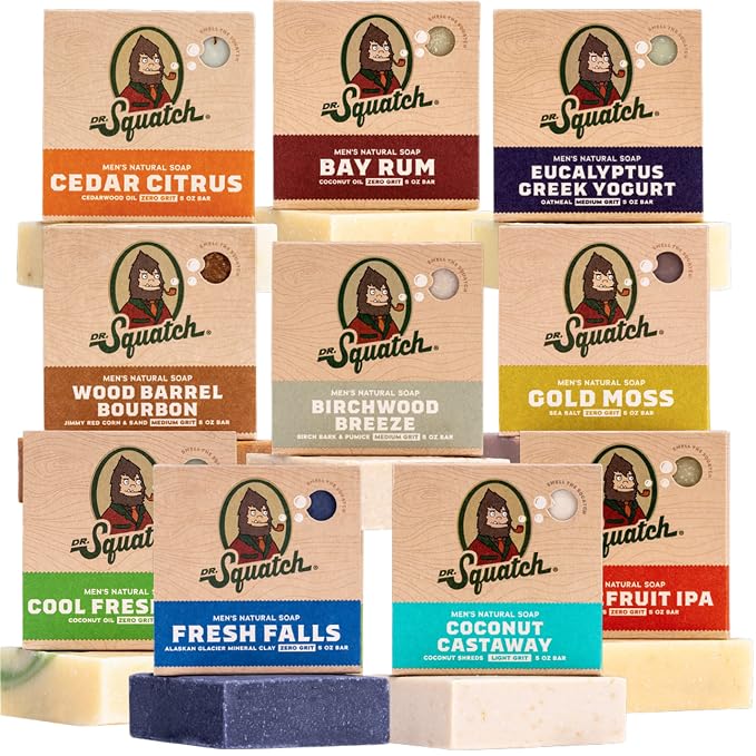 Dr. Squatch Natural Bar Soap for Men Variety Gift Set by DrSquatch