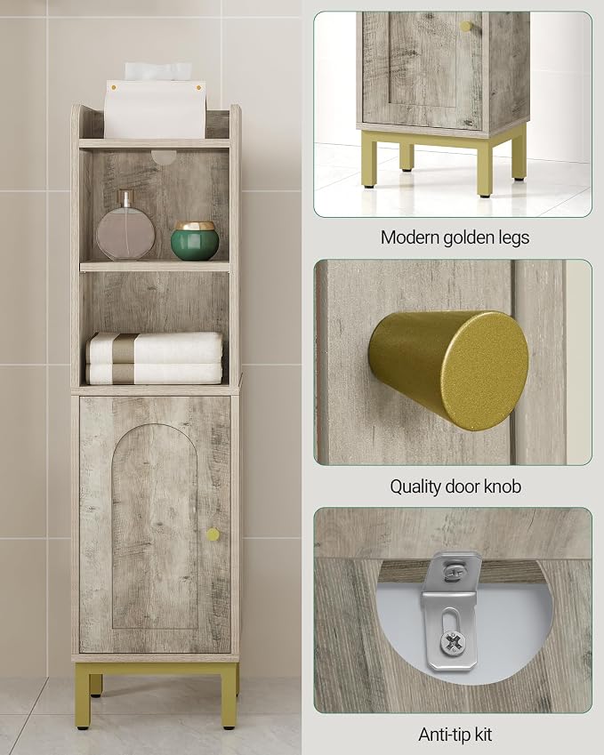 Bathroom Storage Cabinet, Small Corner Floor Cabinet - Image 7