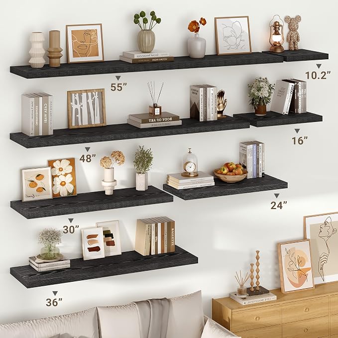 Vivelove 36 Inches Floating Shelves Wall Mounted, Living Room, Home Decor - Image 2