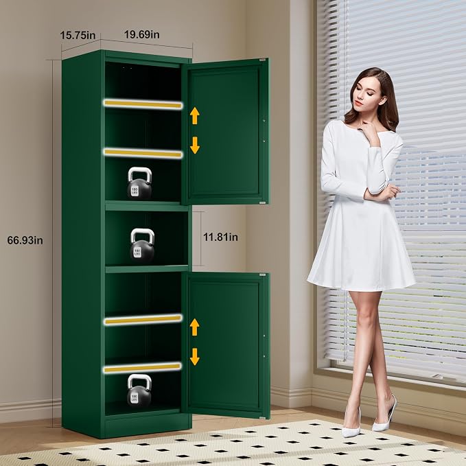 66.93" Tall Kitchen Pantry Cabinet, Metal 6-Tier File Storage Cabinet - Image 2