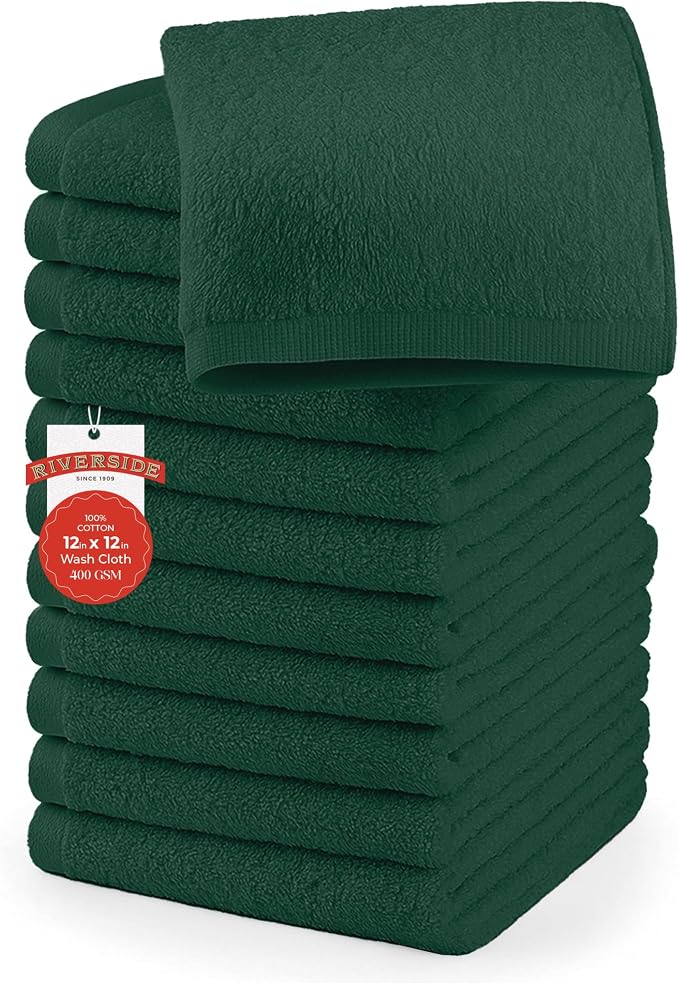 RIVERSIDE 12 Pack Washcloths by RIVERSIDE