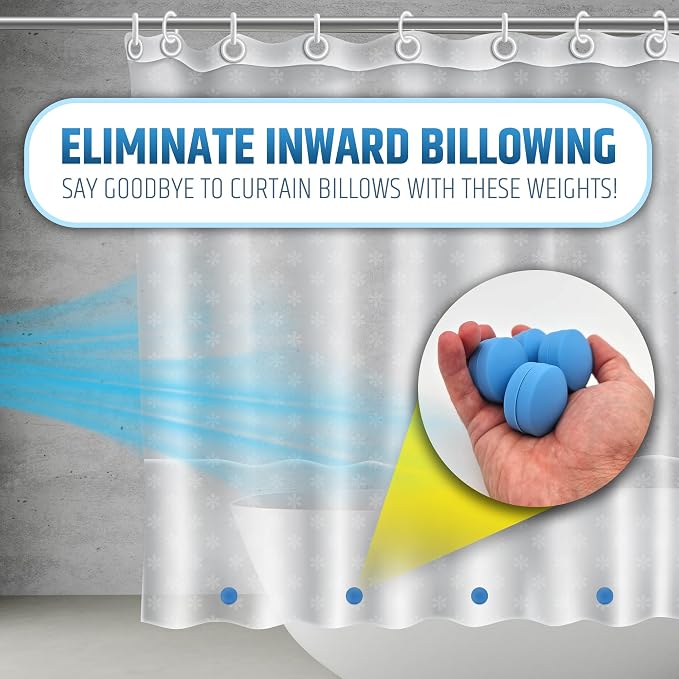 Powerful Anti-Billowing Magnetic Shower Curtain Weights - Image 2