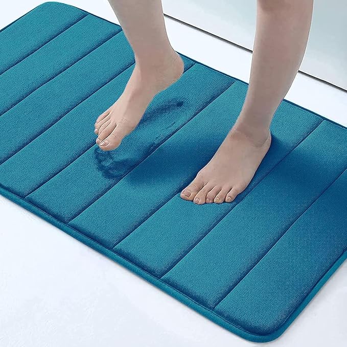 Buganda Memory Foam Bath Mat, Ultra Soft and Non-Slip Bathroom Rugs, Water by Buganda