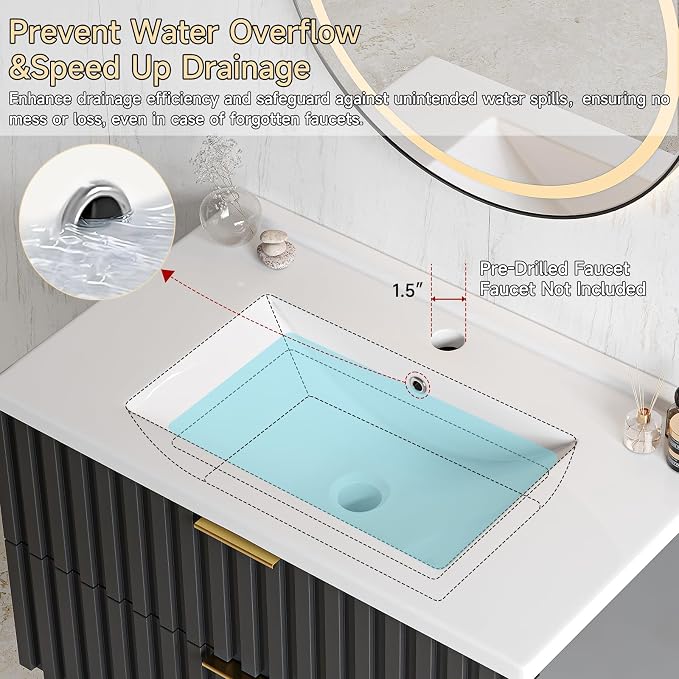 ONBRILL 30 Inch Bathroom Vanity - Image 6