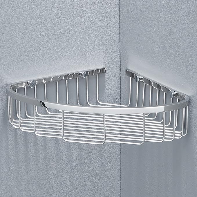 Bathroom Corner Shower Caddy Organizer, Corner-Hollow Design, SUS304 Stainless - Image 2