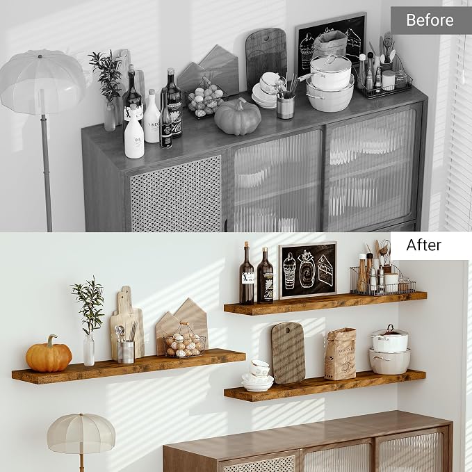 Vivelove 55 inches Long Floating Shelves - Image 4