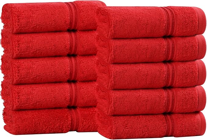 Superior Egyptian Cotton Face Towel/Washcloth Set, Small Towels - Image 2