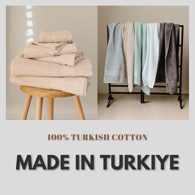 100% Turkish Cotton Towel Set of 6 - Image 7