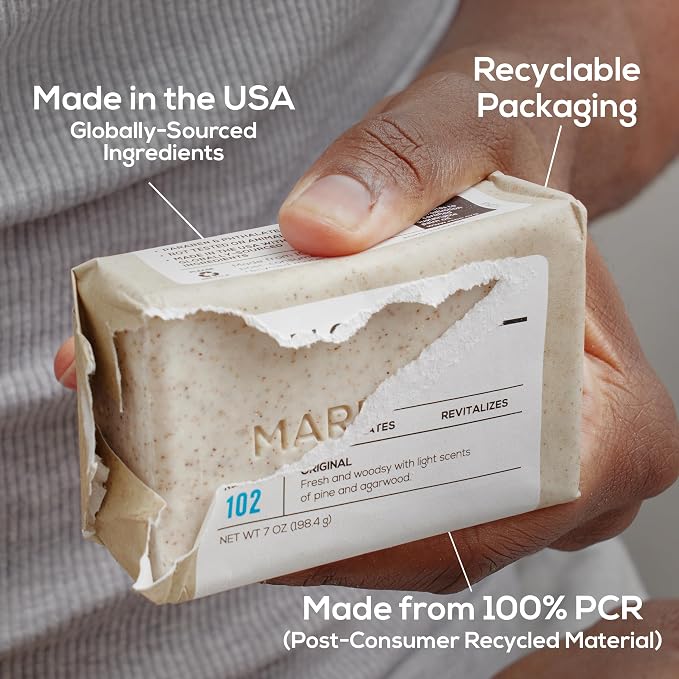 MARLOWE. No. 102 Body Scrub Soap 7 oz, Exfoliating Soap Bar - Image 8