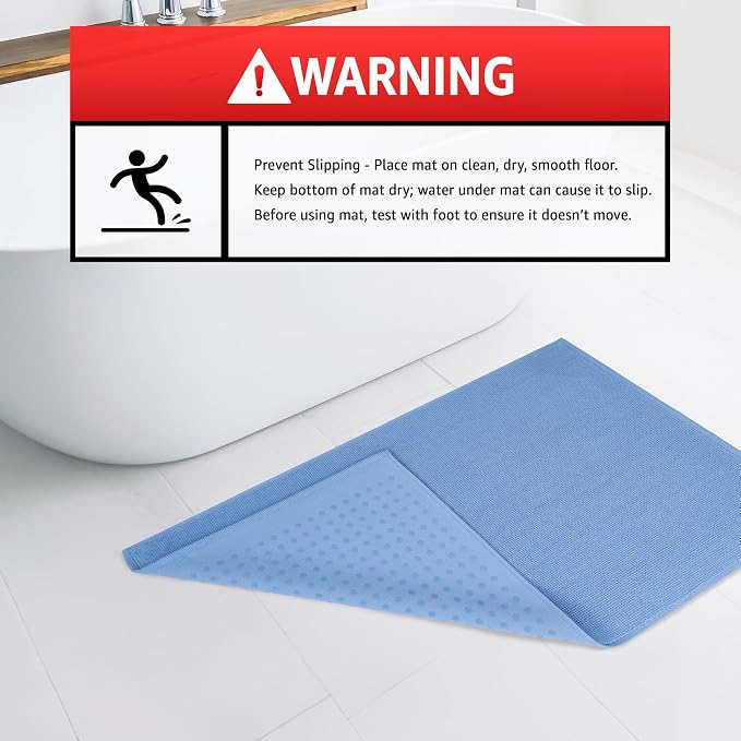 American Soft Linen Bath Rug, 17 in 24 in 100% Cotton Bath Mats Rugs - Image 4