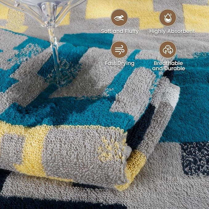 SEMAXE Bathroom Towel, 100% Cotton Bath Towel - Image 3