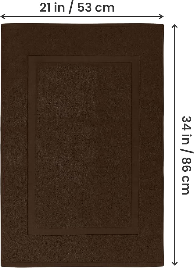 Utopia Towels Cotton Banded Rug, Bath Mats, Not a Bathroom Rug, 21 by 34 Inches - Image 3