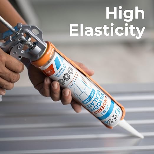 Adhesive Guru All Purpose Clear Silicone Sealant Waterproof, 100% Silicone Caulk - Image 3