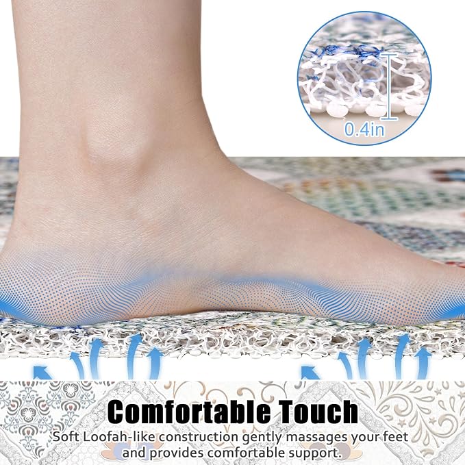 Square Shower Mat Non Slip: 24x24 Inch Shower Floor Mat - Image 4