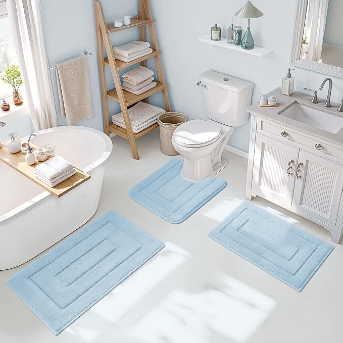 GRANNY SAYS Bathroom Rugs Sets 3 Piece, Soft Absorbent Microfiber Bath Mats - Image 8