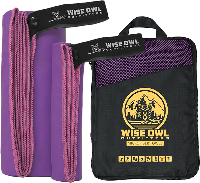 Wise Owl Outfitters Microfiber Camping Towel by WiseOwlOutfitters