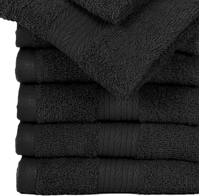 Ample Decor Wash Cloths Pack of 20, Oeko Tex Certified 600 GSM 100% Cotton Soft - Image 4