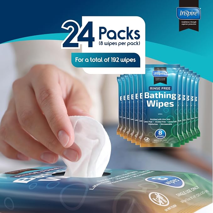 Body Wipes for adults bathing no rinse | Adult Wash Cloths Extra Large - Image 7