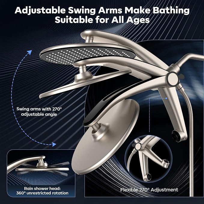 Shower Head with filtered Handheld High Pressure daul Shower Heads with - Image 7