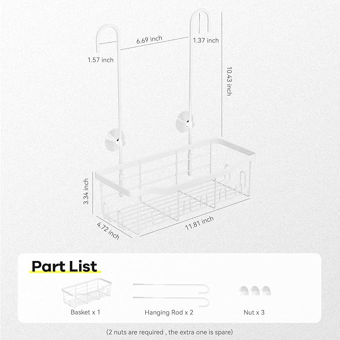 BYT Shower Caddy Hanging, Organizer Hanging - Image 6