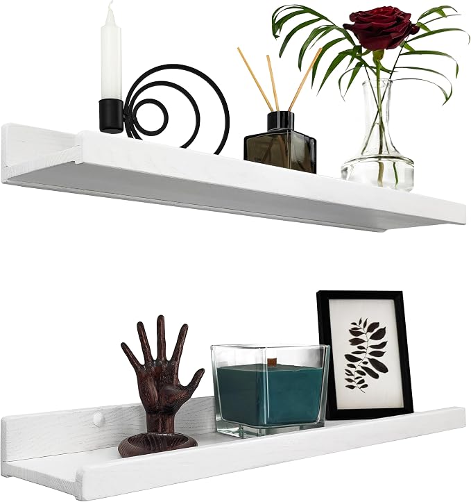 Floating Shelves for Wall 24 inch, Waterproof, Wall Storage Shelves by WoodWedge