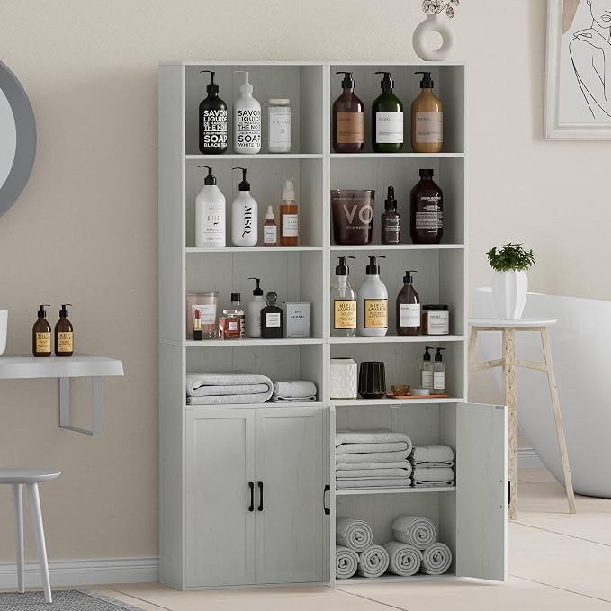 Tall Bathroom Storage Cabinet, Bathroom Floor Cabinet by VDNEND