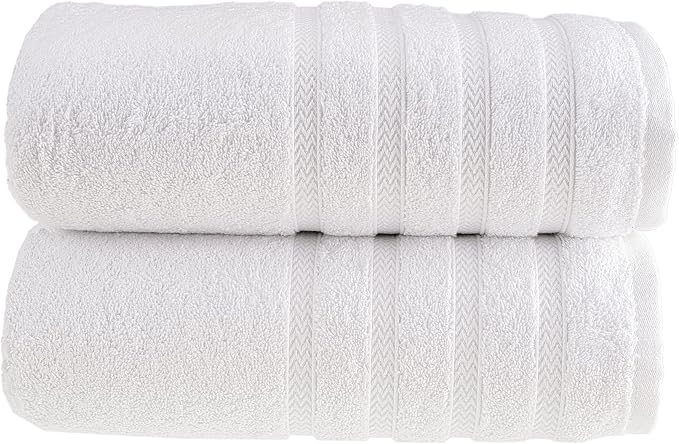 HALLEY Turkish 2 Pack Premium Bath Towels 650 GSM Highly Absorbent Super Soft by HALLEY-TurkishCottonTowels