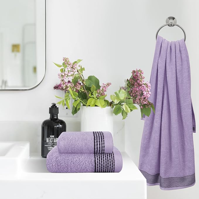Belizzi Home Ultra Soft 3 Pack Cotton Towel Set, Contains a Bath Towel 28x55 - Image 3
