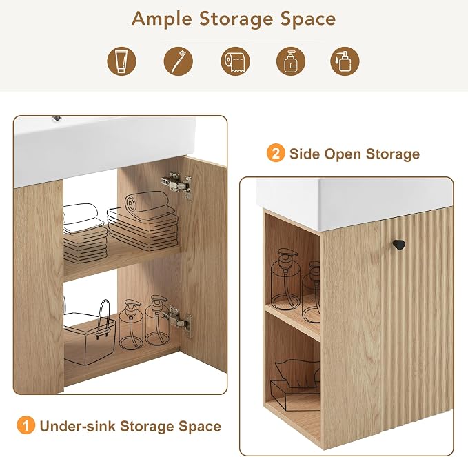 Merax Floating Bathroom Vanity - Image 7