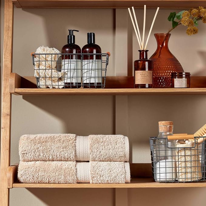 Christy Renaissance 6 Piece Beige Towel Set | 100% Egyptian Cotton | Luxury - Image 2